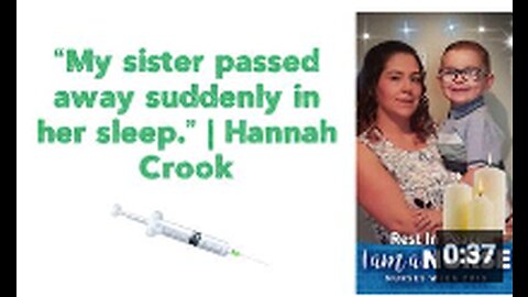 “My sister passed away suddenly in her sleep.” | Hannah Crook 💉🪦