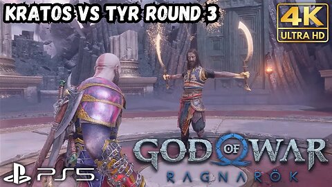 Tyr Boss Fight Round 3 | God of War Ragnarök - Valhalla | PS5 PS4 | 4K HDR (No Commentary Gaming)