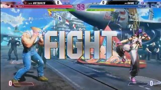 Street Fighter 6 - HotDog29 (Guile) vs Shine (Juri) - Street Fighter League B
