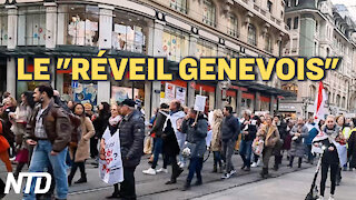 Genève: manifestation contre la loi Covid ; USA: record de 4,4 millions de démissions en septembre
