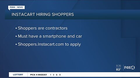 Instacart hiring shoppers