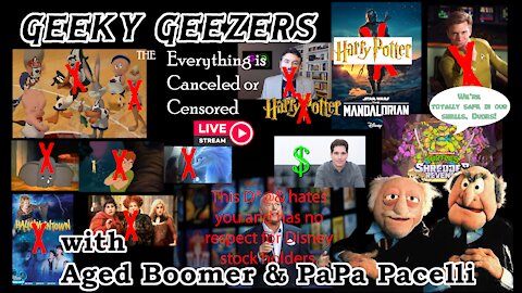 Geeky Geezers - Mandalorian books cancelled, Vic Mignogna cancelled, Pepe Le Pew cancelled