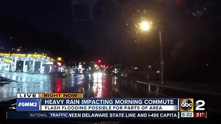 Heavy rain falls across Maryland