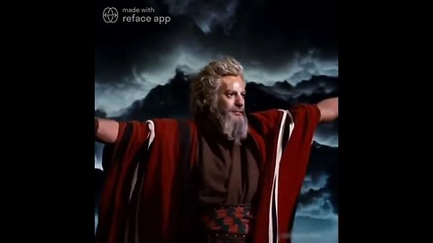 @reface Moses parting the Red Sea.