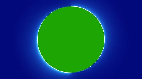 Blue Neon Circle Border Green Screen Overlay Motion Graphics 4K 30fps Copyright Free
