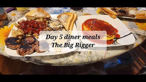 Day 5 Diner dinners Big Rigger #breakfast #pancakes #friedpotatoes
