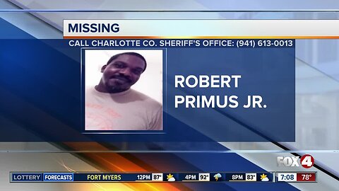Punta Gord aman Robert Primus, Jr. reported missing