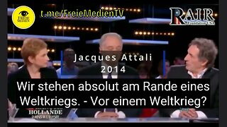 Aussagen von Herrn Jacques Attali aus, eine kleine Geschichte der Zukunft 1981 sowie zu 3.WK~NWO