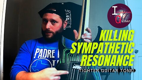 How to stop sympathetic reverberations on guitar