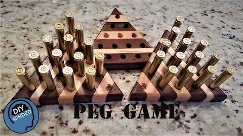 Peg Game - Walnut And Maple with Bullet Pegs