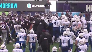 Tulsa, Mississippi State bowl game ends in brawl