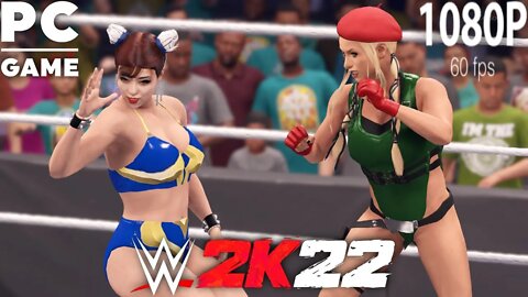 WWE 2K22 | CHUN-LI V CAMMY WHITE! | Requested 2 Out Of 3 Falls Count Anywhere Match [60 FPS PC]