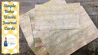 Simple Boho Washi Journal Cards, easy washi tape stash project to mass make