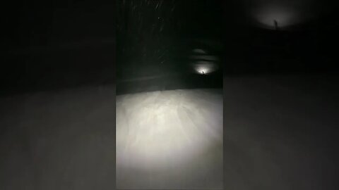 Night skiing with a headlamp taped to my helmet at Big Sky Ski Resort in Montana!