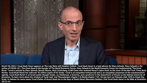 Yuval Noah Harari | Why Was Yuval Featured On The Late Show, The Daily Show & The Rubin Report During the Past 7 Days? What Has Yuval Noah Harari Sold 46 Million Copies of His Book? "COVID Makes Surveillance Go Under the Skin."