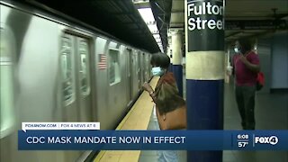 CDC mask mandate now in effect on all public transportation