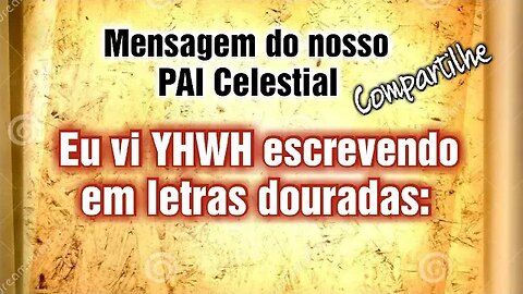 Eu vi YHWH escrevendo em Letras Douradas esta Mensagem🔺️ Assista até o final #compartilhe #jesus