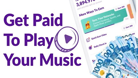 Earn up to ₱30,000 or $600 just by listening to Music!