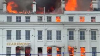 English seafront hotel goes up in flames