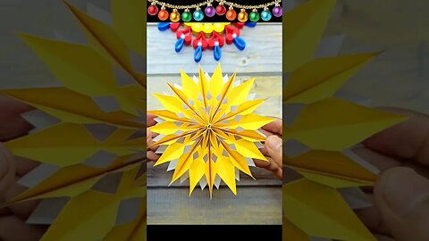 🌲Low budget Christmas ornaments🌲3D paper snowflake❄Christmas tree decorations #crafts #snowflake
