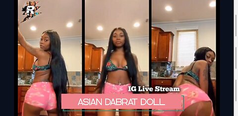 Asian Dabrat Doll Twerking in the kitchen