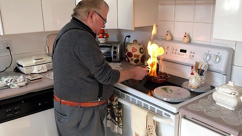 I thought Dad was going to burn the house down