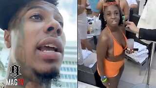 "It's A Vibe All The Time" Blueface Gets Into It With Random Asking For Chrisean! 😳