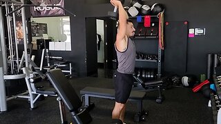 Standing Dumbbell Overhead Tricep Extension