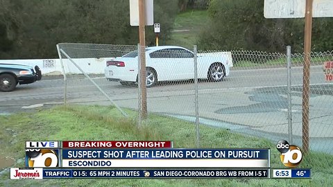 High-speed chase ends in Escondido with gunfire