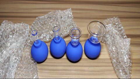 4 Pieces Glass Silicone Cupping Cups