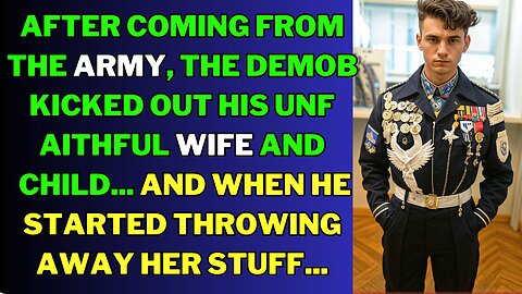 After coming from the army, the demob kicked out his unfaithful wife and child...