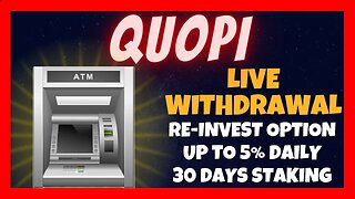QUOPI Update 🚀 LIVE Withdrawal 💰 Real Trading Up To 5% Daily ❓ Here is How I Re-Deposit ⏰