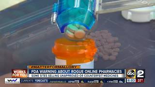 FDA warns about rogue online pharmacies