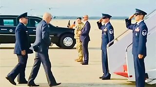 Biden takes NO Questions (and FAILS to SALUTE) as he boards his plane 😑