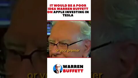 It Would Be a POOR IDEA Warren Buffett on Apple Investing in Tesla | Motivational Speech #shorts
