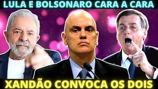 SERÁ QUE ELE VAI? - Alexandre de Moraes convoca Lula e Bolsonaro na quarta-feira