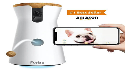 Furbo Dog Camera: Treat Tossing, Full HD Wifi Pet Camera and 2-Way Audio, Designed for Dogs,