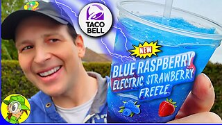 Taco Bell® BLUE RASPBERRY ELECTRIC STRAWBERRY FREEZE® Review 🌮🔔🫐⚡🍓🥶 ⎮ Peep THIS Out! 🕵️‍♂️
