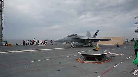USS Gerald R. Ford's First Fixed-Wing Aircraft Launch
