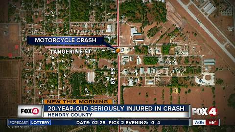 Man injured in motocycle crash in Hendry county