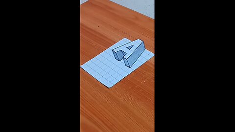 capital Letter A in 3d drawing for beginners