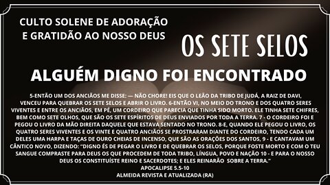 Sermão Expositivo: Alguém digno foi encontrado