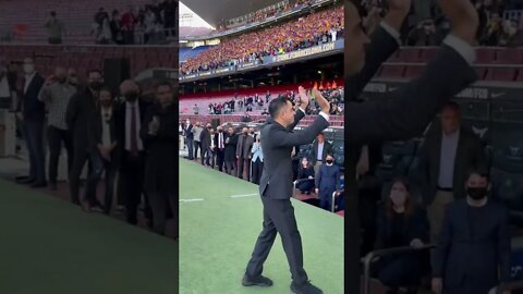 Xavi Hernandez presentation at Camp Nou 🔴🔵