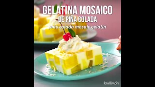 Pina Colada Mosaic Gelatin