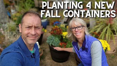Planting 4 New Fall Containers | Fall Container Planting 🌿😀