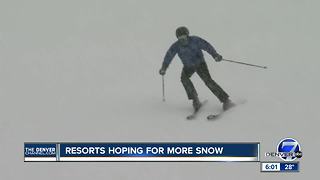 Colorado ski resorts hoping for more snow