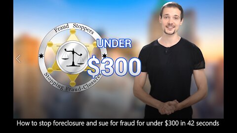 stop foreclosure and sue the bank for mortgage fraud with FRAUD STOPPERS