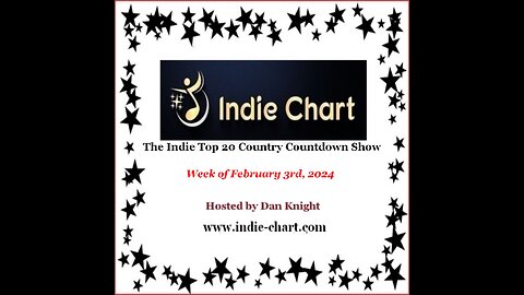 Indie Top 20 Country Countdown Show February 3rd, 2024