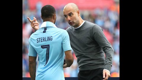 Guardiola attacks Sterling 😂⚽