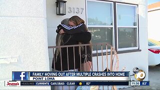 Family to move out of Point Loma home after latest car crash